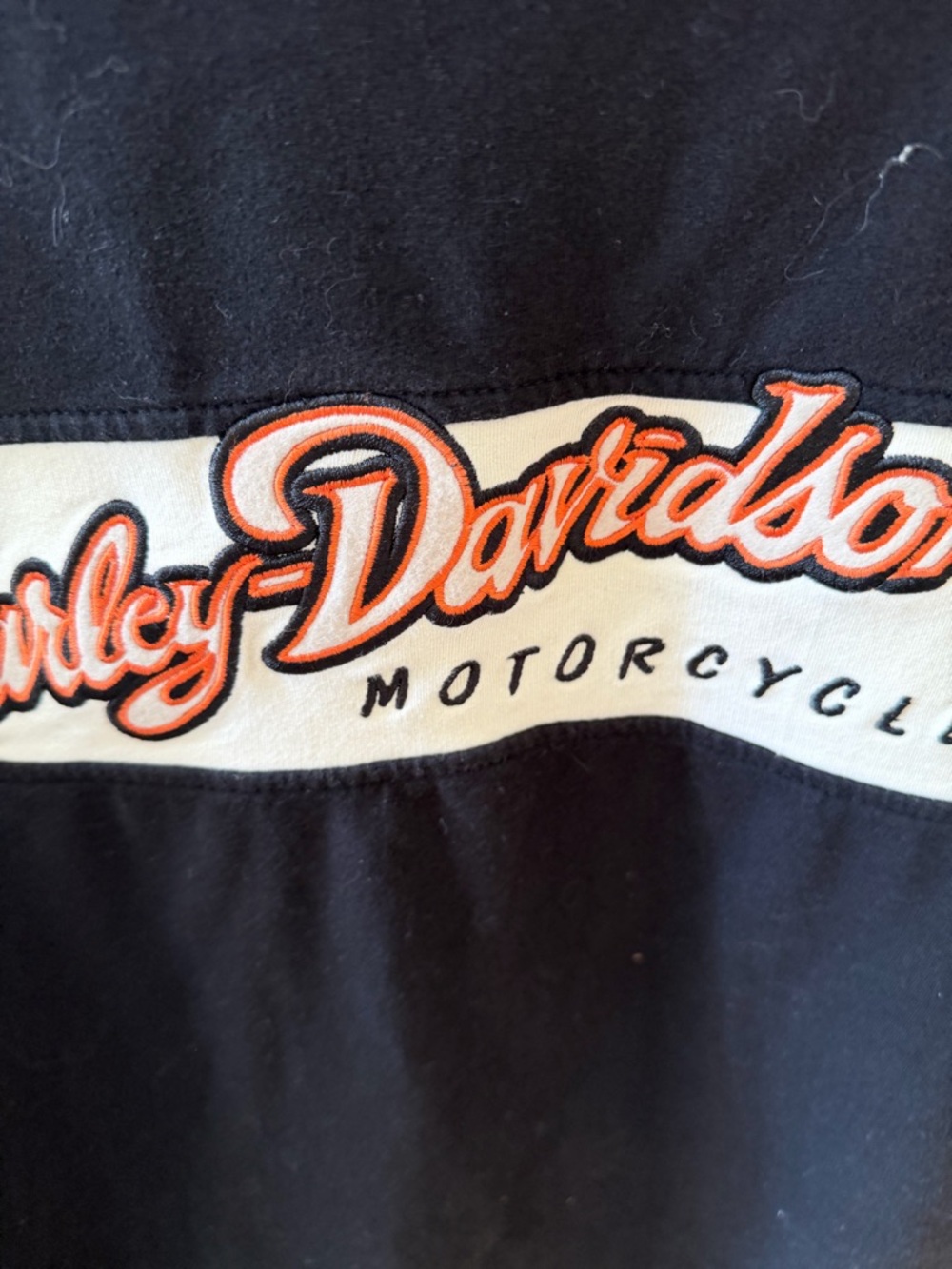 Harley Davidson Zip Hoodie XL Black Orange Biker Graphic Jacket - Picture 6 of 8